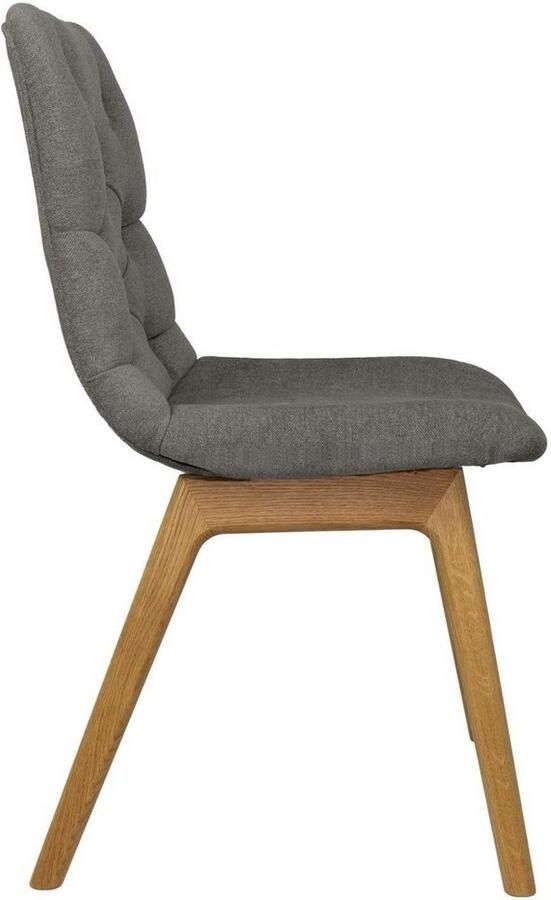 Andas Stoel met 4 poten Ramon met massief houten poten verschillende stoffen en kleuren (set 2 stuks) - Foto 2