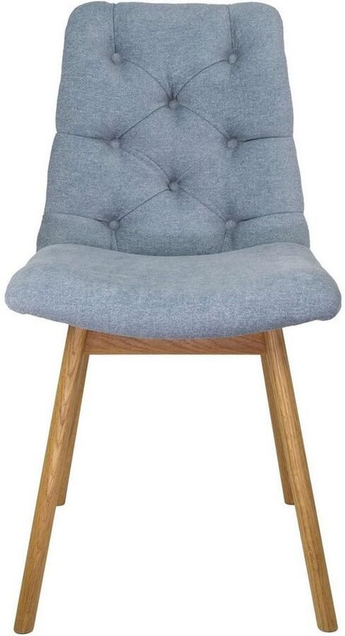 Andas Stoel met 4 poten Ramon met massief houten poten verschillende stoffen en kleuren (set 2 stuks) - Foto 3