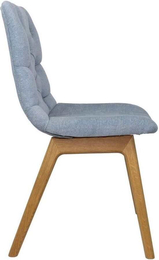 Andas Stoel met 4 poten Ramon met massief houten poten verschillende stoffen en kleuren (set 2 stuks) - Foto 2