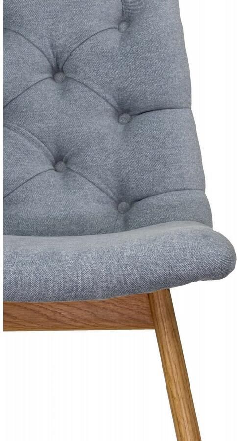 Andas Stoel met 4 poten Ramon met massief houten poten verschillende stoffen en kleuren (set 2 stuks) - Foto 4