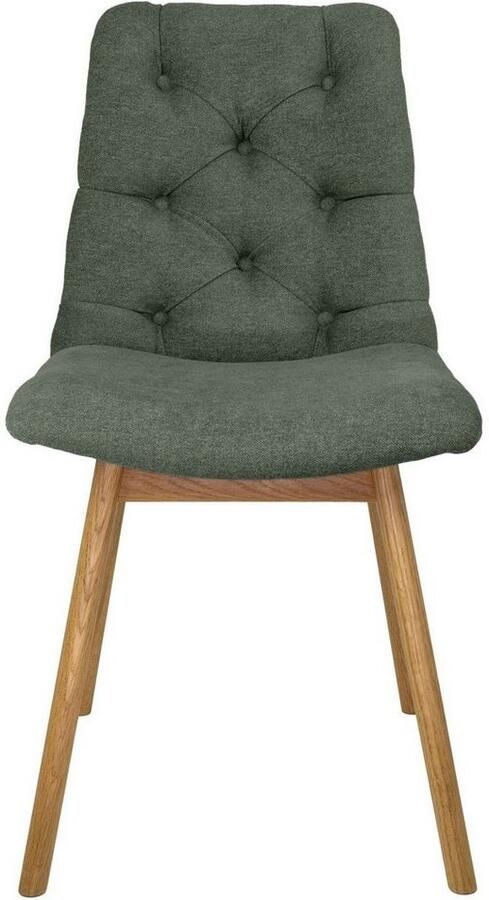 Andas Stoel met 4 poten Ramon met massief houten poten verschillende stoffen en kleuren (set 2 stuks) - Foto 3