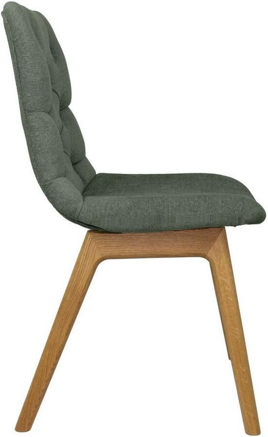 Andas Stoel met 4 poten Ramon met massief houten poten verschillende stoffen en kleuren (set 2 stuks) - Foto 2