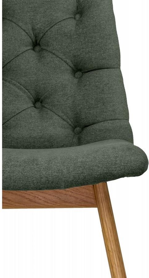 Andas Stoel met 4 poten Ramon met massief houten poten verschillende stoffen en kleuren (set 2 stuks) - Foto 4