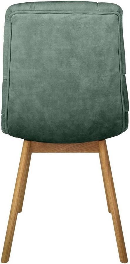 Andas Stoel met 4 poten Ramon met massief houten poten verschillende stoffen en kleuren (set 2 stuks) - Foto 5