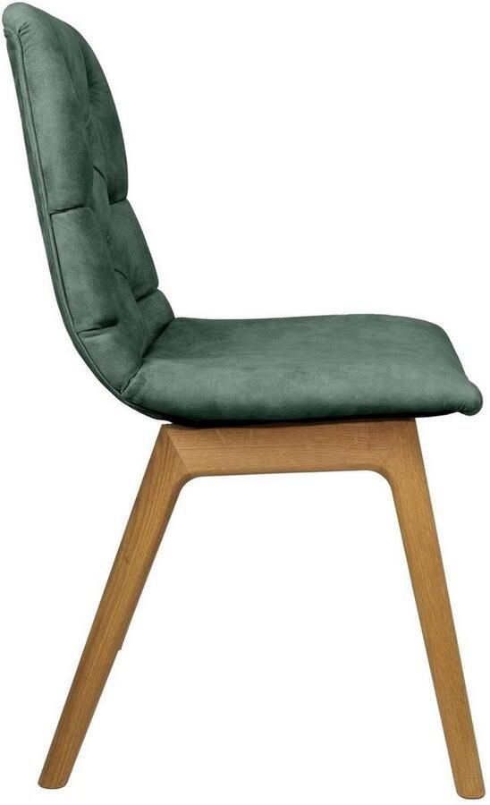 Andas Stoel met 4 poten Ramon met massief houten poten verschillende stoffen en kleuren (set 2 stuks)