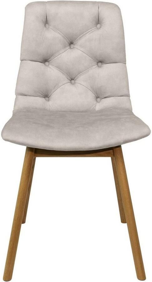 Andas Stoel met 4 poten Ramon met massief houten poten verschillende stoffen en kleuren (set 2 stuks) - Foto 3