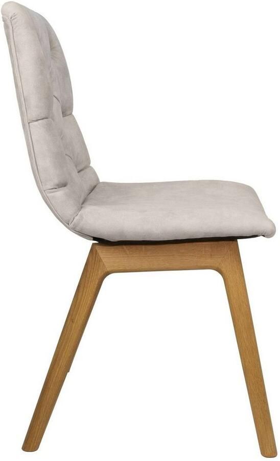 Andas Stoel met 4 poten Ramon met massief houten poten verschillende stoffen en kleuren (set 2 stuks)