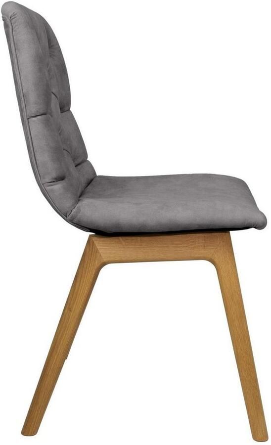 Andas Stoel met 4 poten Ramon met massief houten poten verschillende stoffen en kleuren (set 2 stuks)