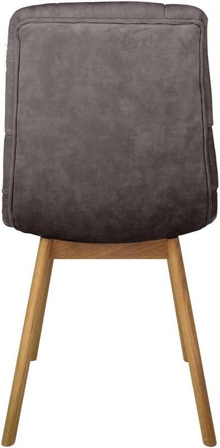 Andas Stoel met 4 poten Ramon met massief houten poten verschillende stoffen en kleuren (set 2 stuks) - Foto 5