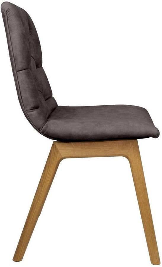 Andas Stoel met 4 poten Ramon met massief houten poten verschillende stoffen en kleuren (set 2 stuks)