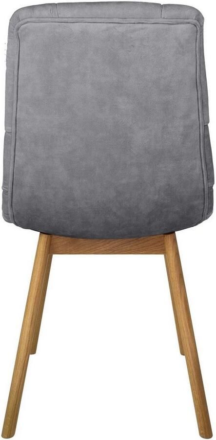 Andas Stoel met 4 poten Ramon met massief houten poten verschillende stoffen en kleuren (set 2 stuks) - Foto 5