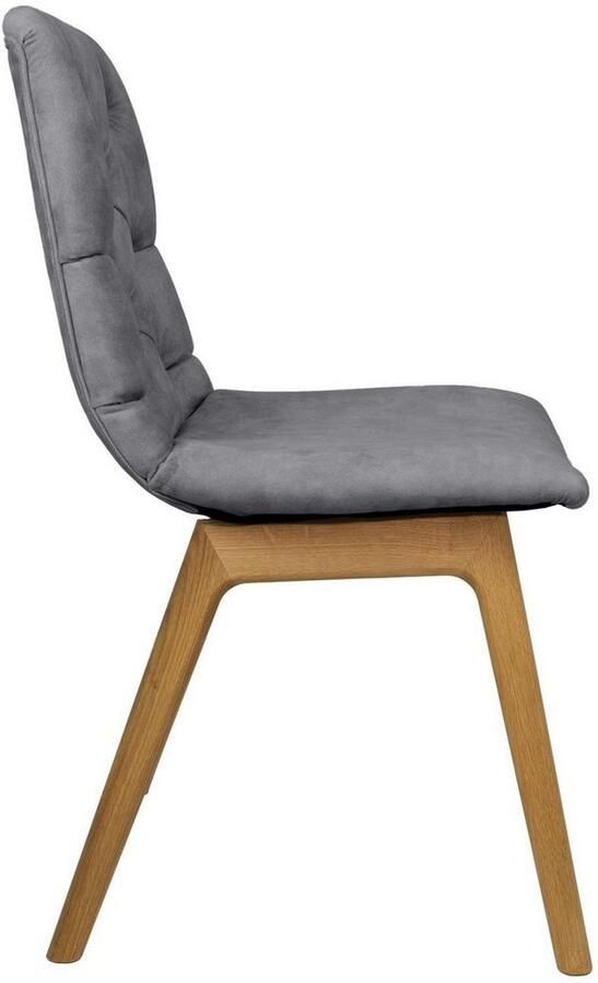 Andas Stoel met 4 poten Ramon met massief houten poten verschillende stoffen en kleuren (set 2 stuks)
