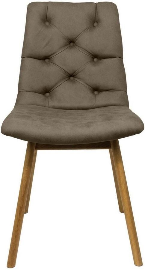 Andas Stoel met 4 poten Ramon met massief houten poten verschillende stoffen en kleuren (set 2 stuks) - Foto 3