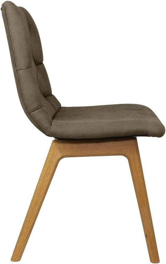 Andas Stoel met 4 poten Ramon met massief houten poten verschillende stoffen en kleuren (set 2 stuks)