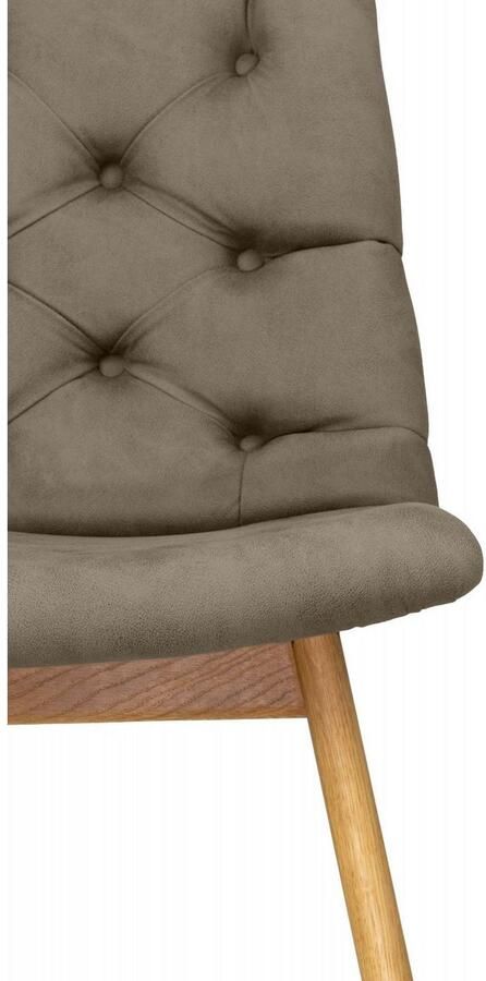 Andas Stoel met 4 poten Ramon met massief houten poten verschillende stoffen en kleuren (set 2 stuks) - Foto 5