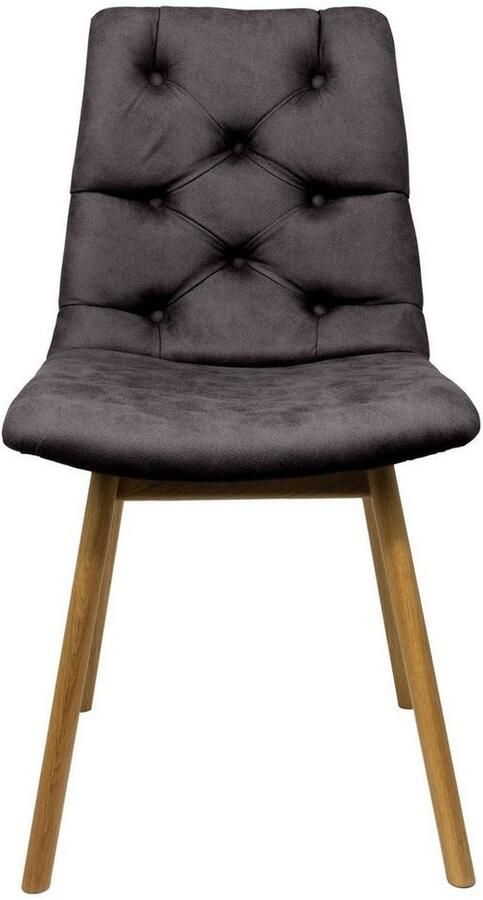 Andas Stoel met 4 poten Ramon met massief houten poten verschillende stoffen en kleuren (set 2 stuks) - Foto 3