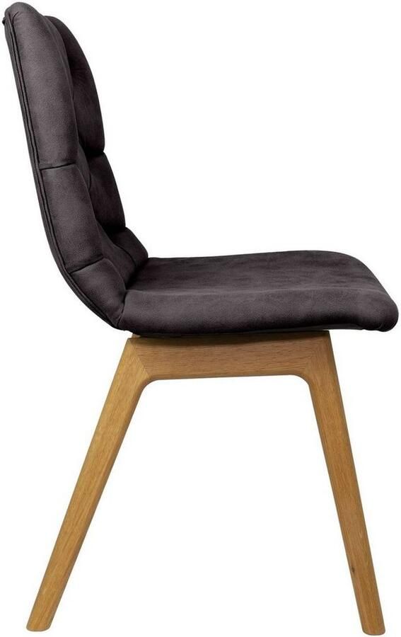 Andas Stoel met 4 poten Ramon met massief houten poten verschillende stoffen en kleuren (set 2 stuks)