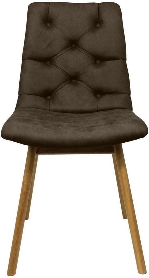 Andas Stoel met 4 poten Ramon met massief houten poten verschillende stoffen en kleuren (set 2 stuks) - Foto 3