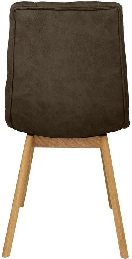 Andas Stoel met 4 poten Ramon met massief houten poten verschillende stoffen en kleuren (set 2 stuks) - Foto 4