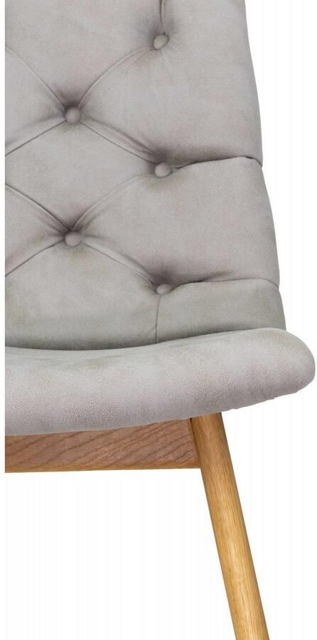 Andas Stoel met 4 poten Ramon met massief houten poten verschillende stoffen en kleuren (set 2 stuks) - Foto 5