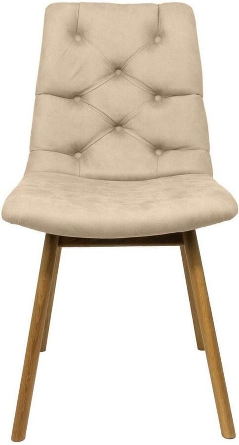 Andas Stoel met 4 poten Ramon met massief houten poten verschillende stoffen en kleuren (set 2 stuks) - Foto 3