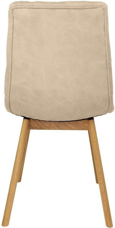 Andas Stoel met 4 poten Ramon met massief houten poten verschillende stoffen en kleuren (set 2 stuks) - Foto 4