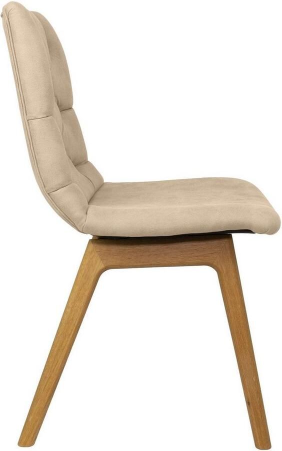 Andas Stoel met 4 poten Ramon met massief houten poten verschillende stoffen en kleuren (set 2 stuks)