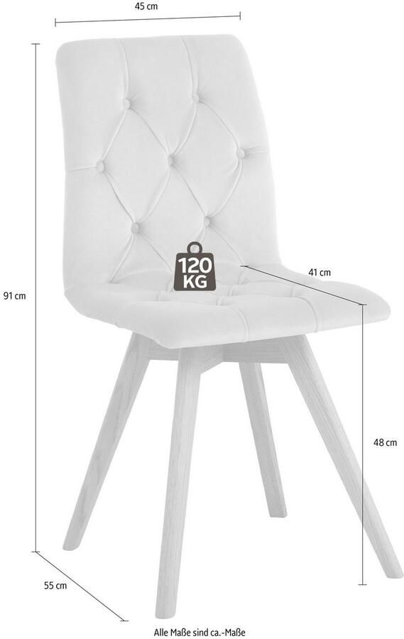 Andas Stoel met 4 poten Rania In een set van 2 4 en 6 (set) - Foto 11