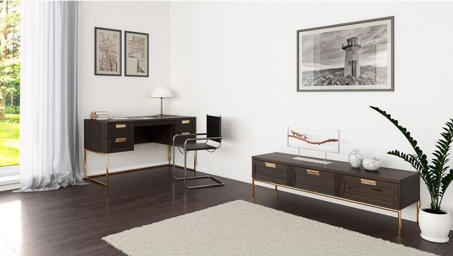 Woodman Bureau Pimlico Houtfineer van eiken FSC -gecertificeerd - Foto 8
