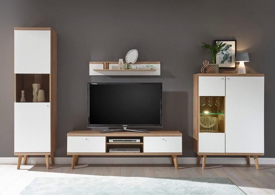 Andas Vitrinekast MERLE Scandi Design hoogte 197 cm - Foto 3