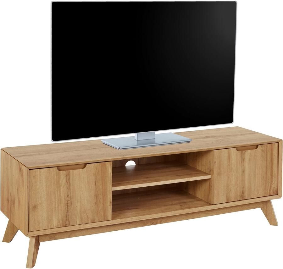 Andas Tv-meubel Pandrup Commode met 3 inlegplanken en kabeldoorvoer B:135 cm - Foto 2