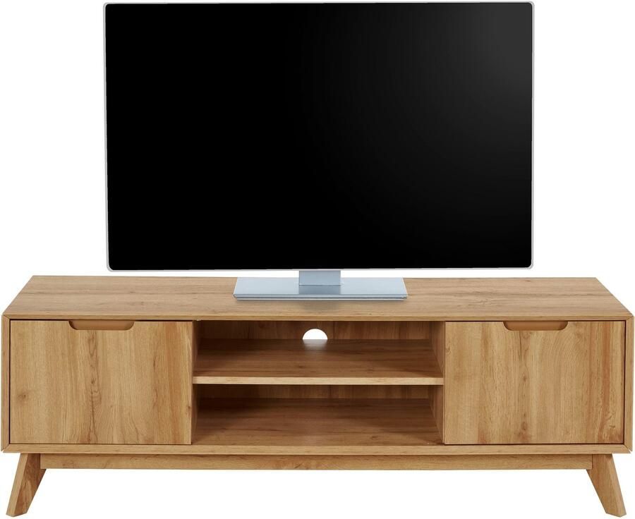 Andas Tv-meubel Pandrup Commode met 3 inlegplanken en kabeldoorvoer B:135 cm - Foto 3