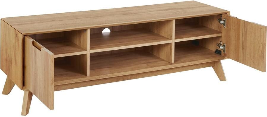 Andas Tv-meubel Pandrup Commode met 3 inlegplanken en kabeldoorvoer B:135 cm - Foto 5