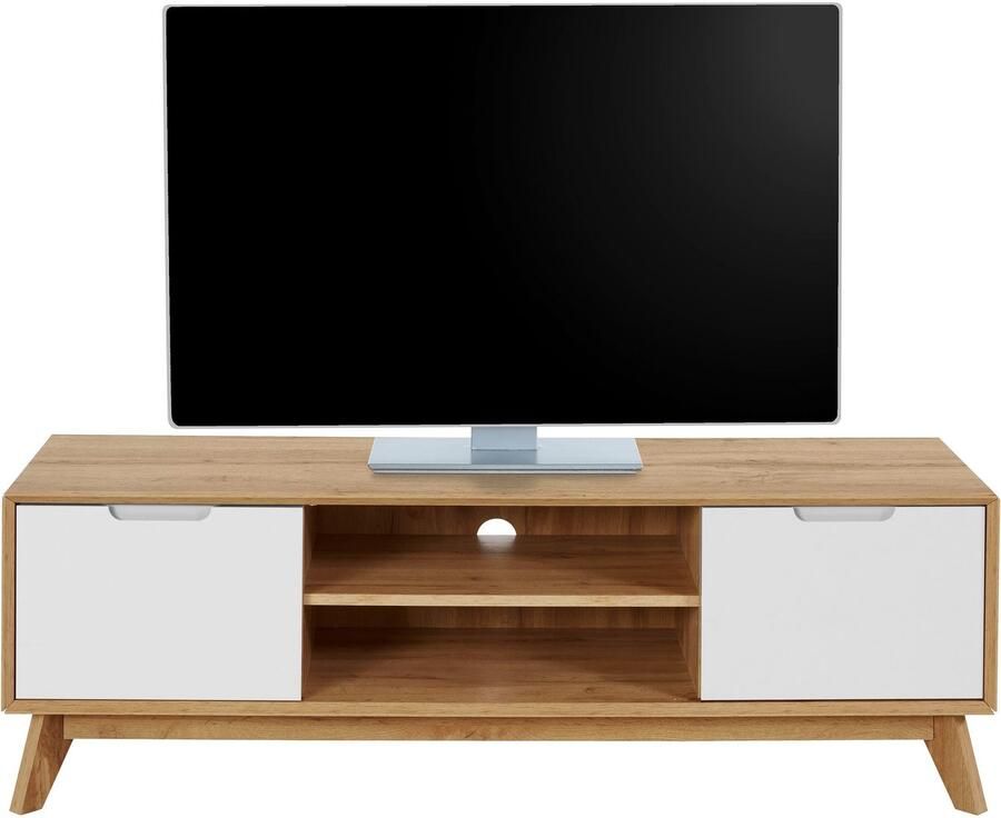 Andas Tv-meubel Pandrup Commode met 3 inlegplanken en kabeldoorvoer B:135 cm - Foto 3