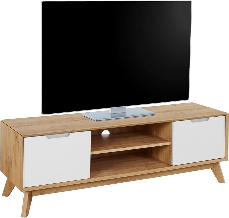 Andas Tv-meubel Pandrup Commode met 3 inlegplanken en kabeldoorvoer B:135 cm - Foto 2