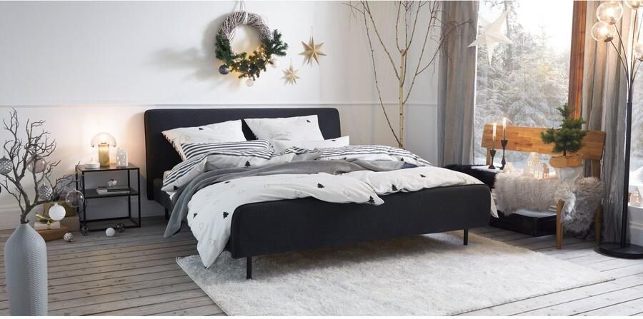 Andas Tweezijdig te gebruiken overtrekset Julie Dekbedovertrek met dennenbomen katoen winter vanaf 135x200 (2-delig) - Foto 12