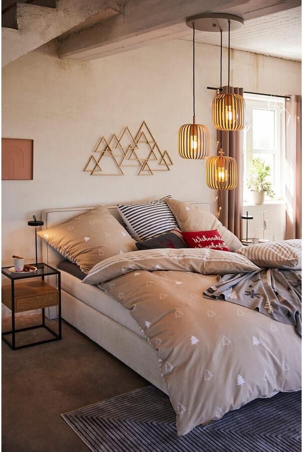 Andas Tweezijdig te gebruiken overtrekset Julie Dekbedovertrek met dennenbomen katoen winter vanaf 135x200 (2-delig) - Foto 10