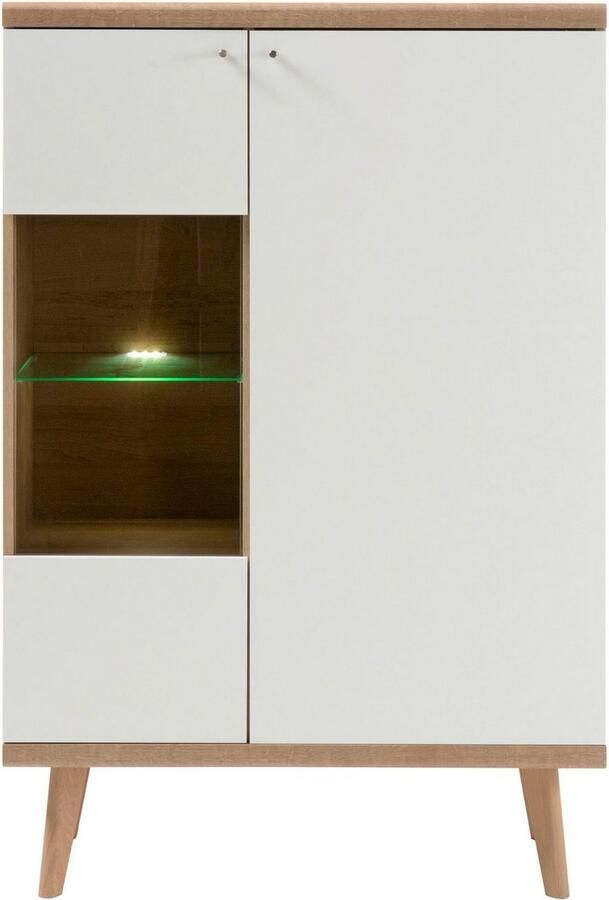 Andas Vitrinekast MERLE Scandi Design hoogte 134 cm - Foto 9