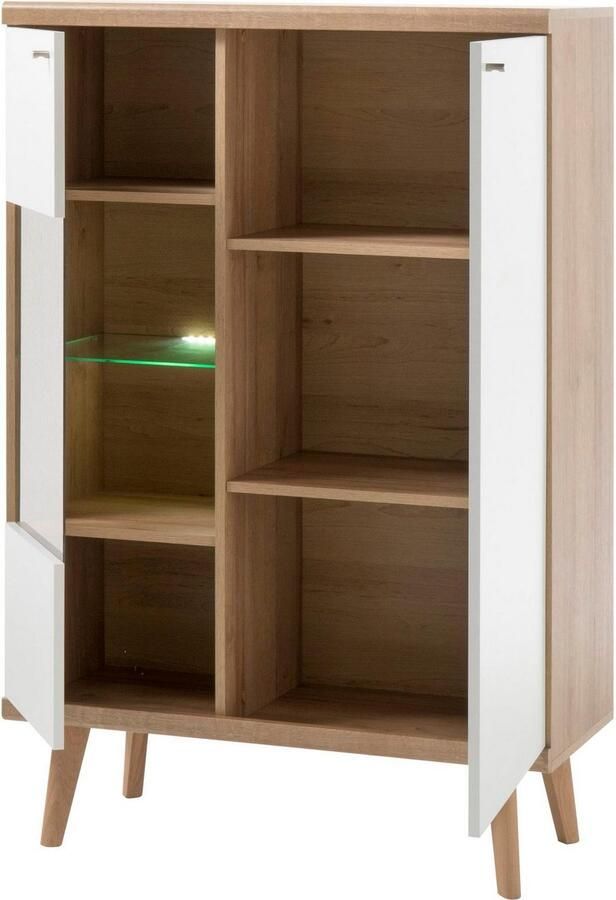 Andas Vitrinekast MERLE Scandi Design hoogte 134 cm - Foto 8