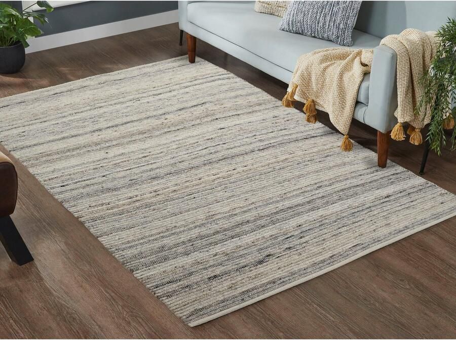 Andas Vloerkleed Kreta met wol met de hand geweven met natuurmateriaal Handgeweven tapijten tapijt voor slaapkamer woonkamer eetkamer - Foto 6