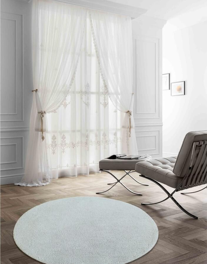 Andas Vloerkleed Malik extra zacht plat unikleuren uni gemakkelijk in onderhoud elegant - Foto 2