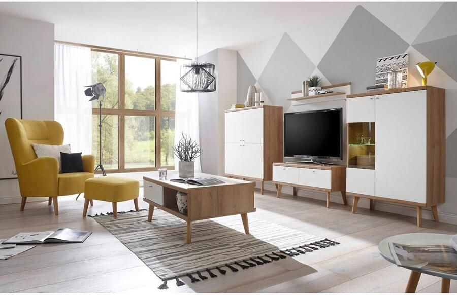 Andas Vitrinekast MERLE Scandi Design hoogte 134 cm - Foto 10