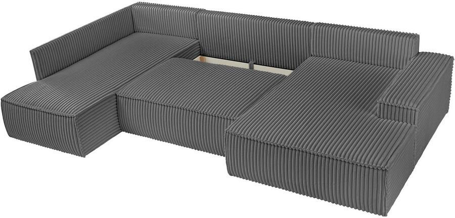 Andas Zithoek FINNLEY U-model XXL 329 cm bedbank slaapfunctie m. bedkist - Foto 10