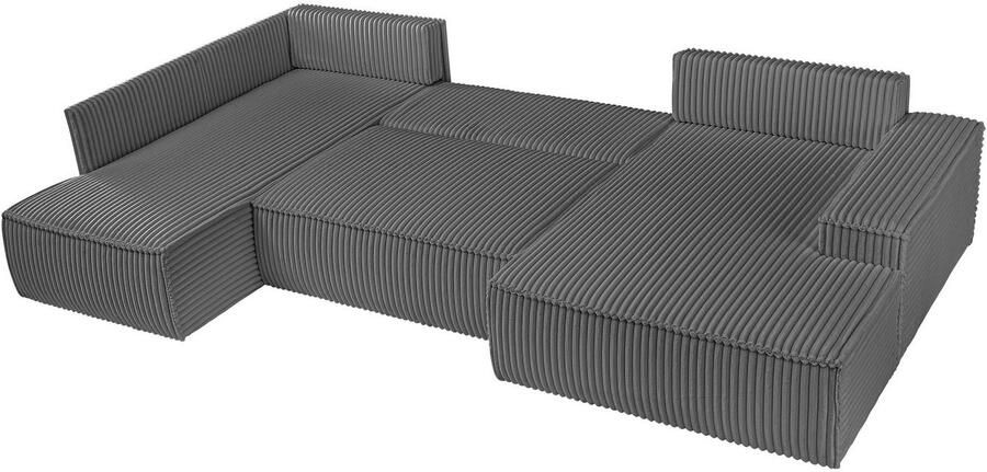 Andas Zithoek FINNLEY U-model XXL 329 cm bedbank slaapfunctie m. bedkist - Foto 11