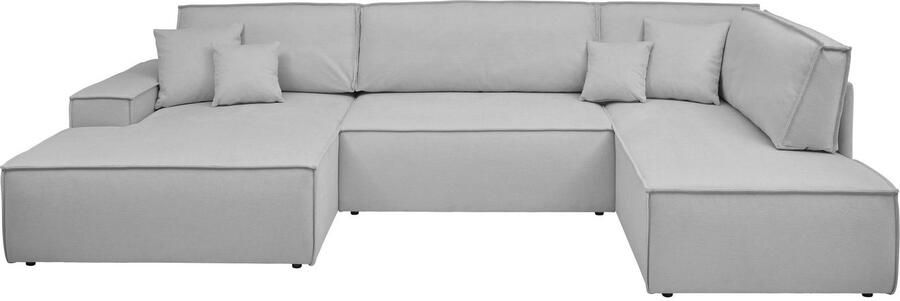 OTTO Zithoek FINNLEY U-Vorm XXL 329 cm Slaapbank Slaapfunctie m. Bedlade beschikbaar in de stofkwaliteiten bouclé structuur fijn en mega cord - Foto 11