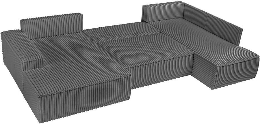 Andas Zithoek FINNLEY U-model XXL 329 cm bedbank slaapfunctie m. bedkist - Foto 13