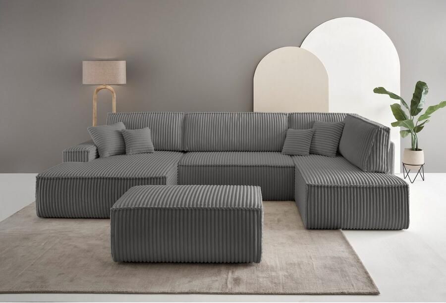 Andas Zithoek FINNLEY U-model XXL 329 cm bedbank slaapfunctie m. bedkist - Foto 6