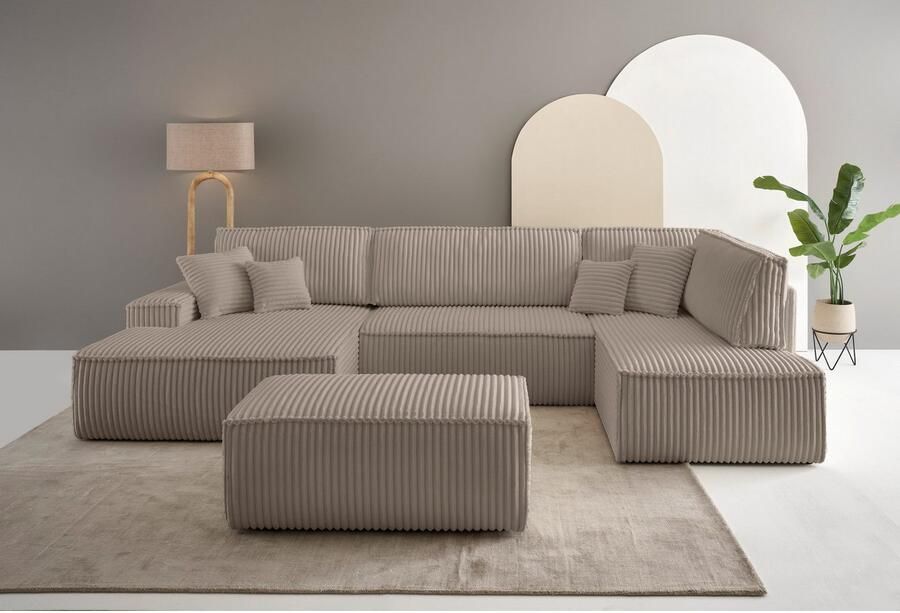 Andas Zithoek FINNLEY U-model XXL 329 cm bedbank slaapfunctie m. bedkist - Foto 6