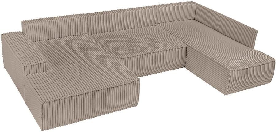 Andas Zithoek FINNLEY U-model XXL 329 cm bedbank slaapfunctie m. bedkist - Foto 11