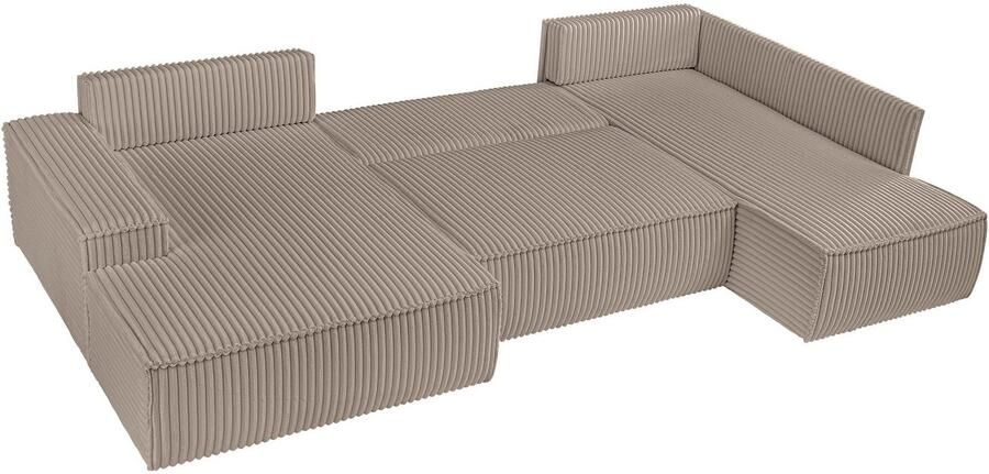 Andas Zithoek FINNLEY U-model XXL 329 cm bedbank slaapfunctie m. bedkist - Foto 12